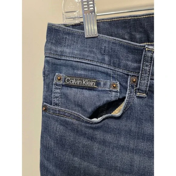 Calvin Klein Slim Fit Jeans Dark Wash Denim Modern Casual Mens Size - Picture 5 of 10